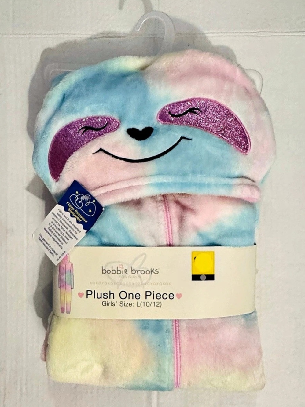 Bobby Brooks Plush One Piece Tie-Dye Girls Large NWT